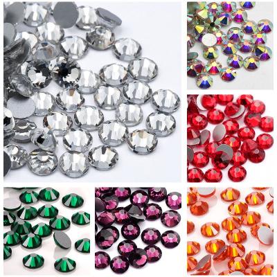 China Flat Back Strass Crystal Non Hot Fix Rhinestone Gem Round Hotfix Flatback Acrylic Rhinestones for sale