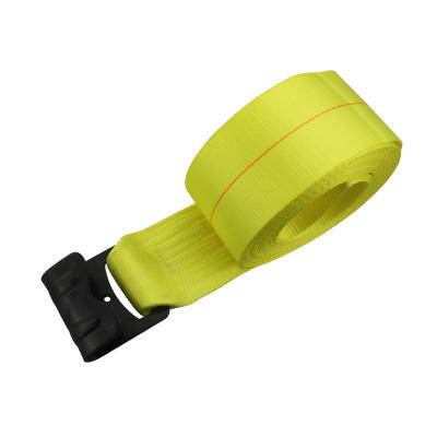 China Polyester Factory OEM 4 Inch Strap For WinchTie Down Check The Goods Winch Straps With Flat Hook Custom for sale