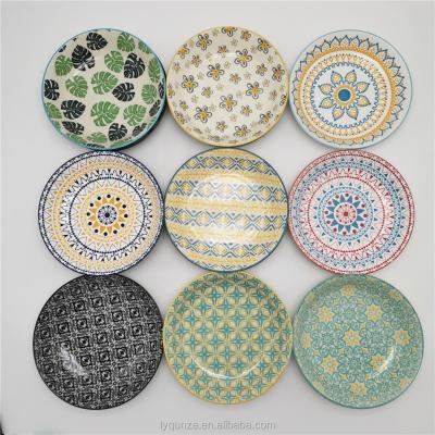 China Viable pad printing dinner plate, AB grade full pad printing plate decal, china dinner plate pad printing for sale