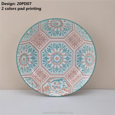 China Viable Colorful Different Style Pad Printing Ceramic Kitchenware Set Ceramic Dishes 10.5