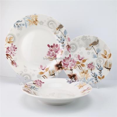 China Floral Design Viable Porcelain Factory Price Luxury Linyi Queenza Dinner Set Dinnerware, Dinner Set for sale