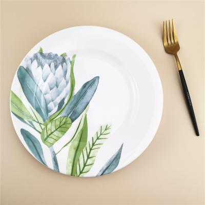 China Sustainable Ceramic Dish Set Cheap 10.5 Inch Porcelain Dinner Plates 16PCS White Dinner Set for sale