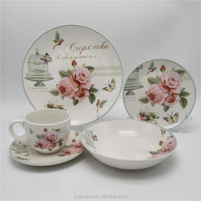 China Sustainable China Supplier 20pcs/30pcs Porcelain Round Tableware , Excellent Ceramic Housewares for sale