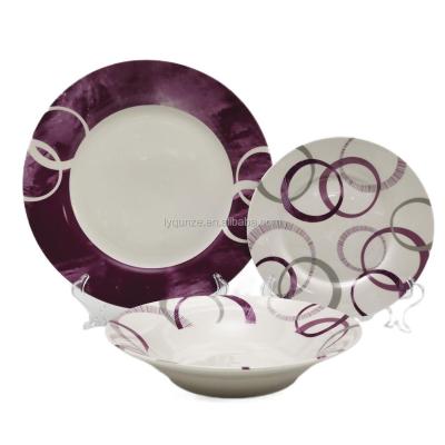 China Sustainable Dinnerware Porcelain Dinner Plate Sets Ceramic Tableware for sale