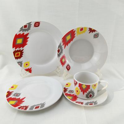 China Viable Fine Porcelain Dinner Set Hot Sale 20pcs Dinner Table Set Luxury Dinner Ware Set for sale