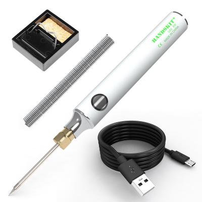 China Pencil Grip 8W USB Soldering Iron Set Adjustable Temperature Ceramic Core Heating Portable Home Welding Solder Repair Tools for sale