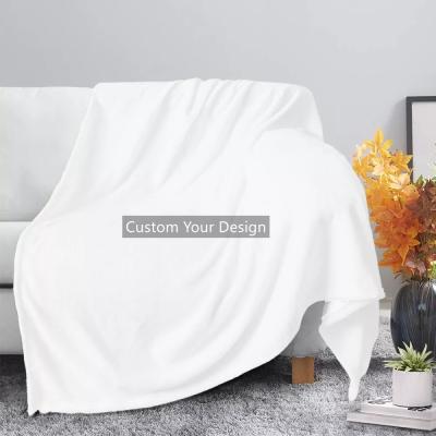 China ANTI-STATIC FORUDESIGNS Pick Your Design Low MOQ High Quality Manufactured Plus Size 3D Logo Printing Home Decoration Blankets for sale