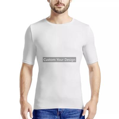 China Custom Logo Printing All Over Print Low MOQ Fitness Anti-Wrinkle Clothing Men Polyester Casual Wholesale Manufacturers T-Shirts On Request for sale