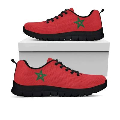 China Fashion\New Trend Comfortable\Durable\Breathable\Lit Morocco Red Designs Unisex Lightweight Sports Shoes Air Mesh Women Men Athletic Breathable Sneakers for sale