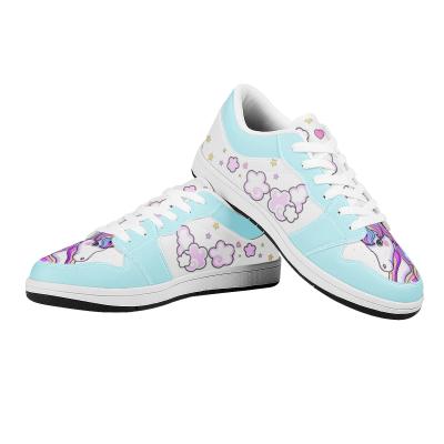 China CUSHIONING FORUDESIGNS 2020 New Autumn Winter High Quality Custom Print Women's Fashion Bottom Tennis Walking Shoes Upper Leather Sneakers for sale