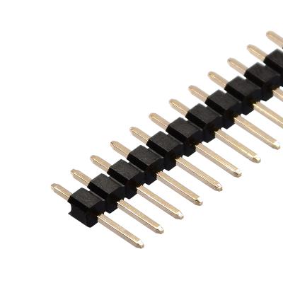 China Hot Selling Mechanical Equipment 2.54mm Control 180 Degree Straight Pin Header Connector With High Quality Single Row 1P-40P for sale