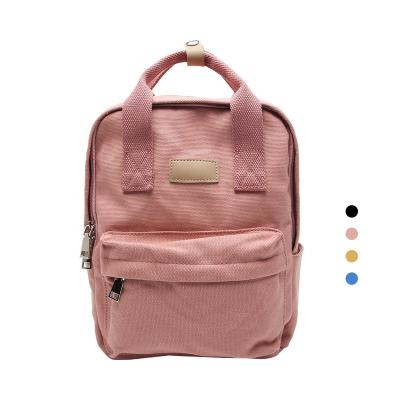 China Wholesale Fashion M&d Colors School Bags Girls Canvas Schoolbags Tote New Backpack Teenagers Student Black Pink Multi Travel Bag for sale