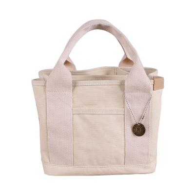 China 100% Cotton Mini Lunch Bag Plain 16Oz Multi Compartment Handbag M&D Women 100% Canvas High Quality Eco-friendly Japanese Style Deeply Tote Bag for sale