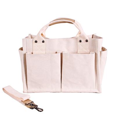 China M&d Multifunctional Wholesale Thick 16Oz Cotton Women Fashion Handbag Large Luxury Canvas Tote Bag Shoulder Tote Bag With Multiple Pocket for sale