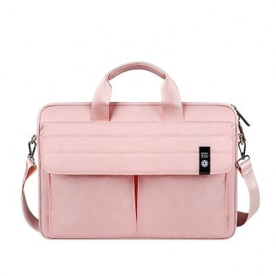 China Waterproof 13 Inch Laptop Briefcase Women Waterproof Bag Pink Sleeve Case Office Bags Cheap 156 Sleeve Computer Notebook For Woman for sale