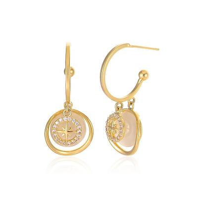 China M&d 2021 New Cute Fancy Custom Korean Style Creative Design Gold Plated Earrings Ladies Shape Geometric Earring Alloy Drop Earrings for sale