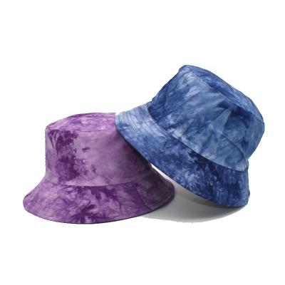 China Dye M&d Eco-Friendly Custom Printed Wholesale High Quality 100% Cotton Casual Foldable Fisherman Hat 2021 New Fashion Girls Tie Dye Bucket Hat for sale