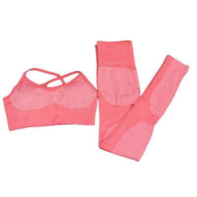 China High Quality Breathable Fitness Yoga Set 2 Piece Legging Sets Women Sports Vest Bra Apparel Workout Running Popular Women's Yoga Vest Set for sale