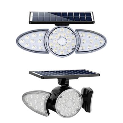 China Solar Polycarbonate 38 LED Wall Lights Waterproof PIR Led Solar Powered Outdoor Pathway Security Garden Wall Motion Sensor Light for sale