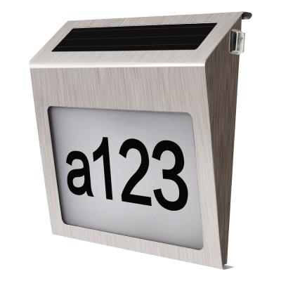 China Residential Solar Powered Wall Mounted Solar Address Sign House Number Lights for sale