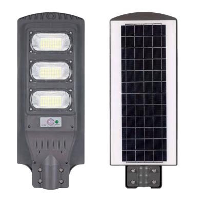 China 3000 Lumens Ultra Bright IP65 All-in-One Outdoor Street Light Dusk to Dawn Solar Power Courtyard Street Light with PIR Motion Sensor for sale