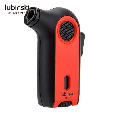 China Portable Jet Flame Lubinski Torch Lighters Jet Flame Gas Plastic Butane Torch Lighters Travel Cooking BBQ Cigarette Cigar Lighter for sale