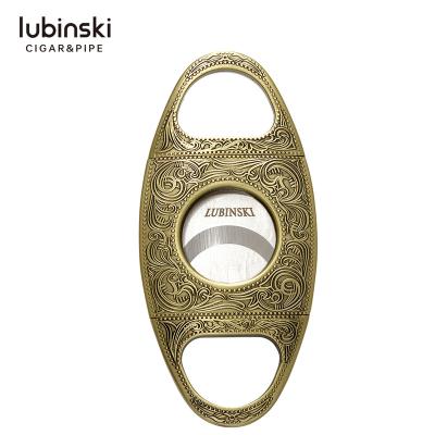 China For Cutting Cigar Yujia Hot Sale Copper Stainless Steel Cigar Cutter With Gift Box for sale