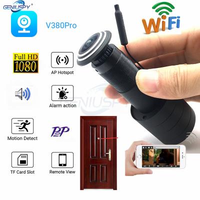 China V380 1.66MM Fisheye Lens 1080P Wifi Door Eye Camera Vandal Proof Two Way Radio Audio Wifi Door Eye Camera For Apartments for sale