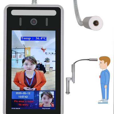 China Economical System Body Non-contact Temperature Face Recognition Forehead Recognition Camera Assistance Facial Access Control for sale