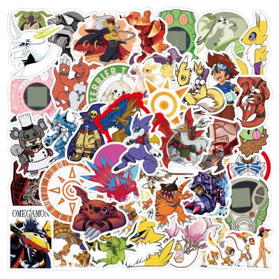 China 50PCS Sticker Decorative Japanese Anime Digital Monster Sticker For Gift Laptop Home Decor Sticker Set for sale