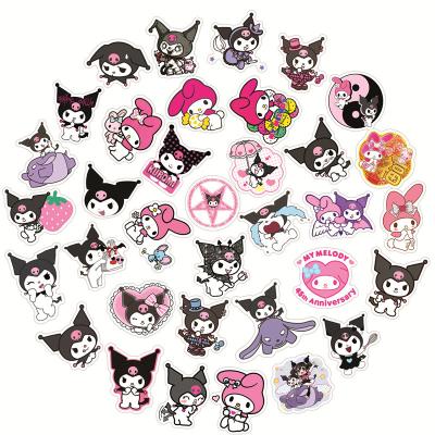 China 50PCS Sticker Cartoon Decorative Sticker My Melody Kuromi Kawaii Sticker for Laptop Luggage Skateboard Bottle Kids Play for sale