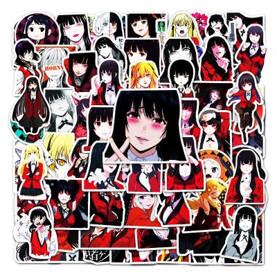 China 100Pcs Kakegurui Anime Sticker Cartoon Graffiti Notebook Decorative Laptop Stickers Waterproof Sticker Set for sale