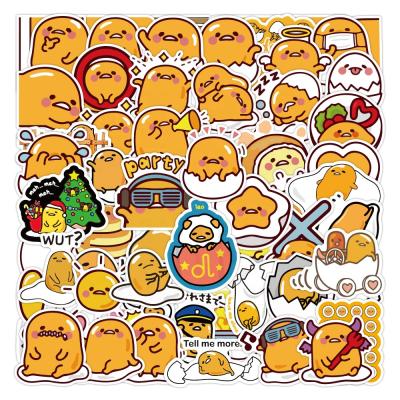 China Decorative Cute Lazy Egg Sticker 60Pcs Kawaii Japan Anime Cartoon For Kids Children Table Bottle Gudetama Eggs Sticker for sale