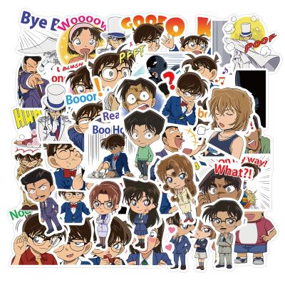 China 50Pcs Cartoon Sticker Conan Vinyl Stickers Laptop Notebook Japanese Anime Detective Child Waterproof Sticker for sale