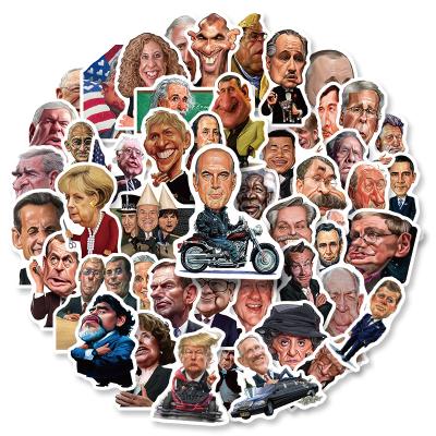 China 50PCS Global Decorative Sticker Trump 2024 Famous Person Biden Sticker For Laptop Notebook Album Car Funny Sticker for sale