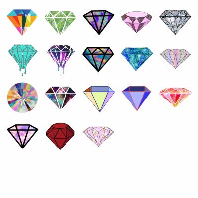 China Decorative Sticker Glitter Diamonds Shape Vinyl Sticker Paper For Gift Luggage Laptop Car Guitar Bike for sale