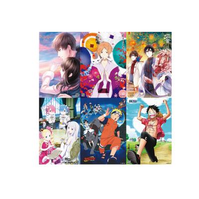 China Decorative Sticker 8Pcs Naruto Japan Anime Poster Embossed Poster For Home Wall Window Decoration for sale