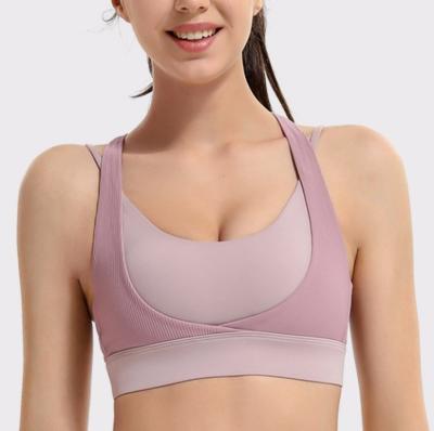 China Sexy Plus Size Sports Bra Shock Proof Bra Gather Yoga Underwear Fitness Bra Women Breathable High Intensity Sports Tops Women's Pique Bra for sale