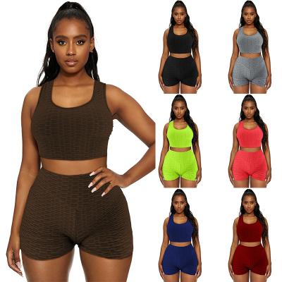 China Factory Factory Sets Women's Biker Ladies Women's Gym Wear Two Piece Set Breathable Custom Wholesale Short Two Piece Equipment Sets for sale