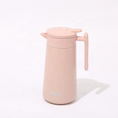 China Sustainable 800ml Double Wall Stainless Steel Thermos Coffee Tea Milk Pot Vacuum Kettle for sale