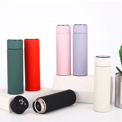 China Viable Custom Viable Logo Insulation Bottle Sublimation Stainless Steel Vacuum Flask Smart Led Temperature Display for sale