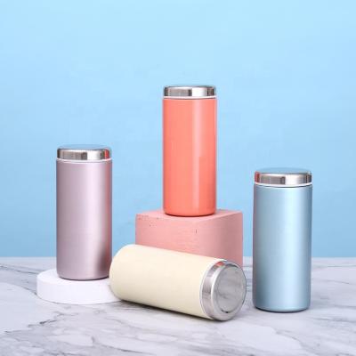 China Wholesale Simple 304 Vacuum Viable Mini Cup Student Cup Custom Logo Ultra Light Stainless Steel Portable Pocket Mug for sale