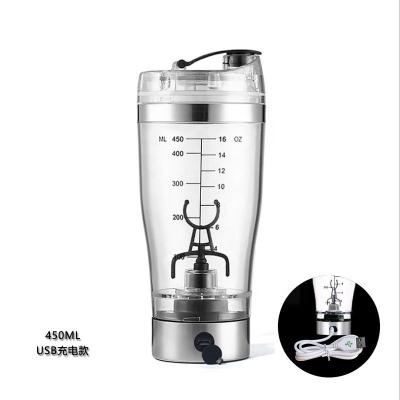 China Viable Electric Protein Shaker Cup Usb Shake Bottle Large Hp Protein Powder Blender Coffee Juicer Mixing Cup 600ml for sale