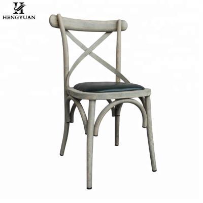 China hot sale luxury style aluminum cross back chair for hotel used restaurant chairs for sale