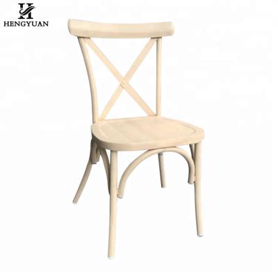 China Dining Chair New Product Cafe Wedding Bistro Stacking To Cross Back Dining Chairs For Sale for sale