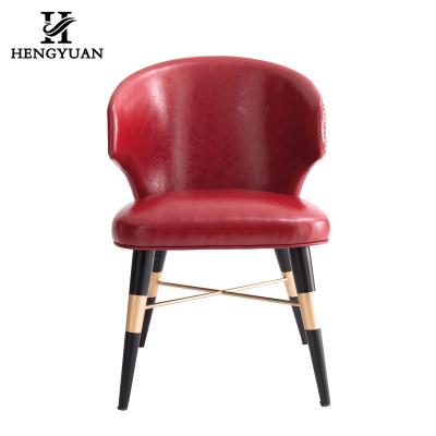 China Hot Sale Leather Cooling Cushion Dining Chair Restaurant Solid Wood Dining Chair for sale