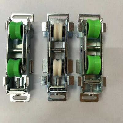 China 32-55mm Width Zinc Coated Aluminium Alloy Sliding Door Roller Nylon Wheel Door Bearing for sale