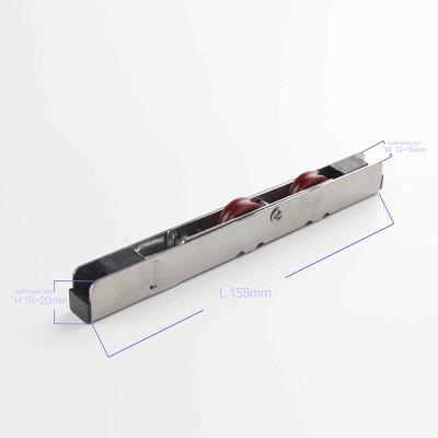 China Stainless Steel Nylon Wheel Roller for Hotel Villa Apartment Sliding Door 12*18*158mm for sale