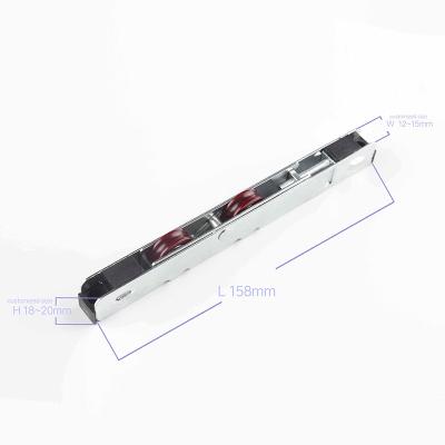 China 12mm Width Adjustable Door Double Roller Nylon Wheel Groove Roller Door Flat Roller for sale