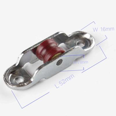 China Stainless Steel/Iron 16mm Width Single Wheel Sliding Window Pulley Wheel for OEM Logo for sale